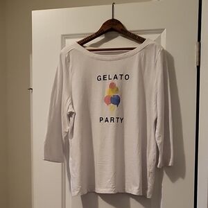 Talbots White Cotton Top